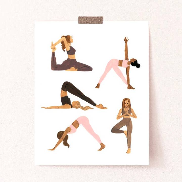 Yoga flickor konsttryck för wholesale av Sabina Fenn