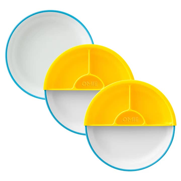 OmieLife - Wholesale Dinner Plate - Kids & Baby - NEW OmiePlate 3 Plate + 2 Dividers Single Color Kit