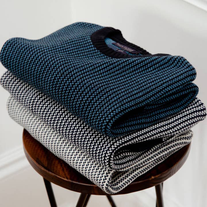 Wholesale Mens 100% Cotton Fisherman Tuck Stitch Jumper for your