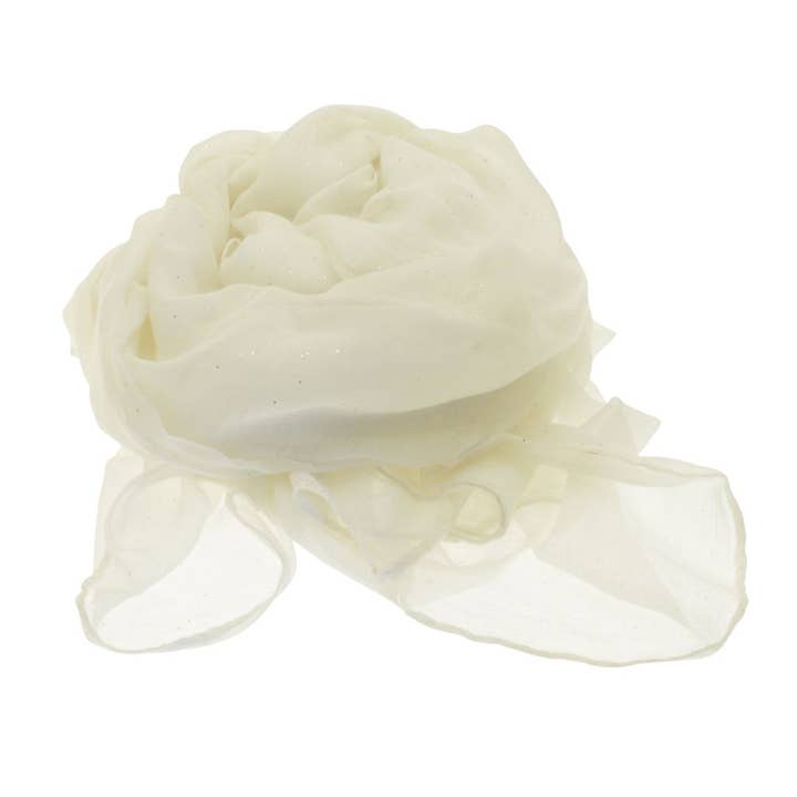 White Sparkle Scarf for wholesale by Miss Milly Limited