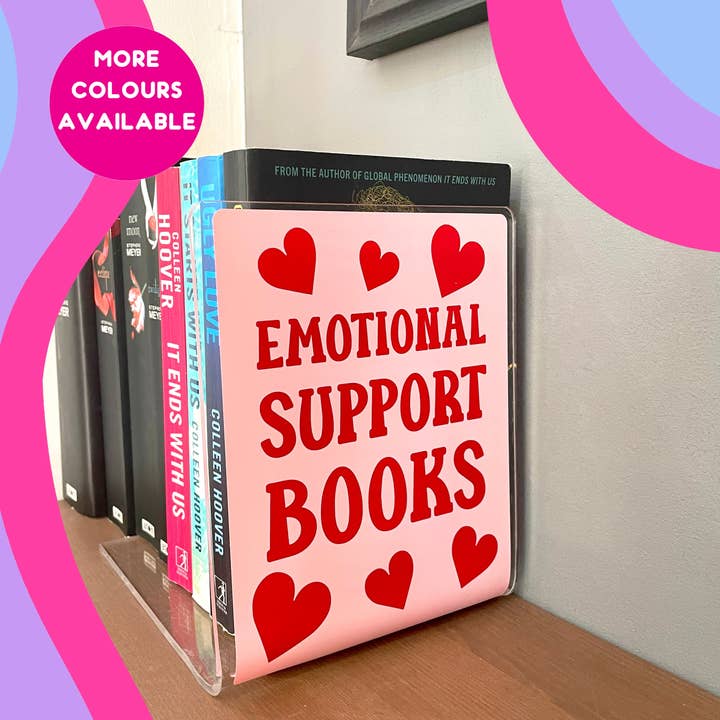 Buba Goods - Wholesale Bookend - Emotional support books acrylic bookend home decor