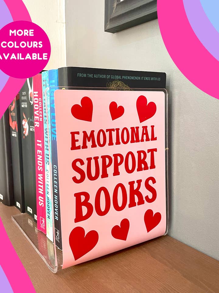 Emotional support books acrylic bookend home decor for wholesale by Buba Goods