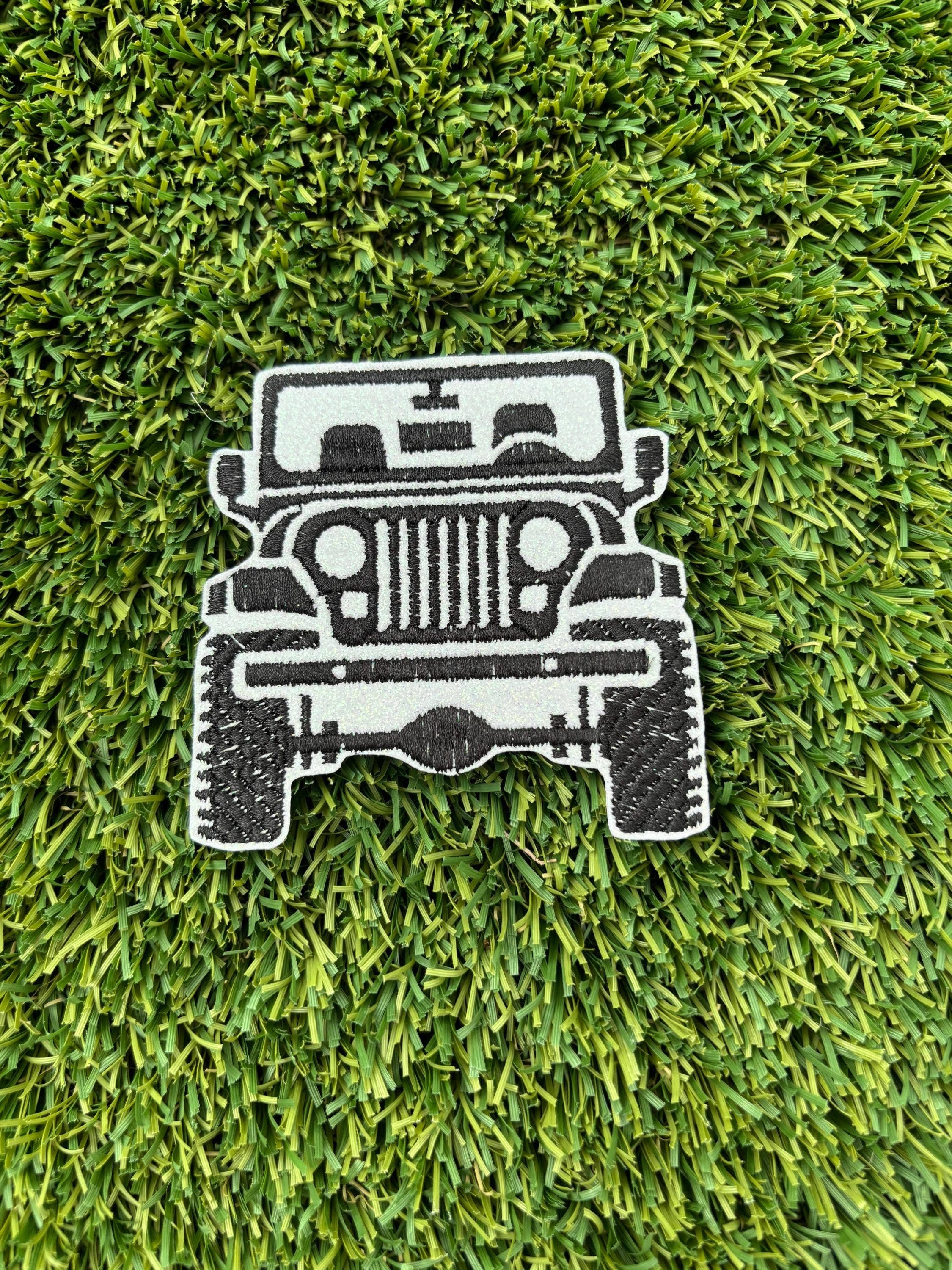 Eric Hill Designs, LLC - Wholesale Patch - Trendy Jeep Glitter Patch1
