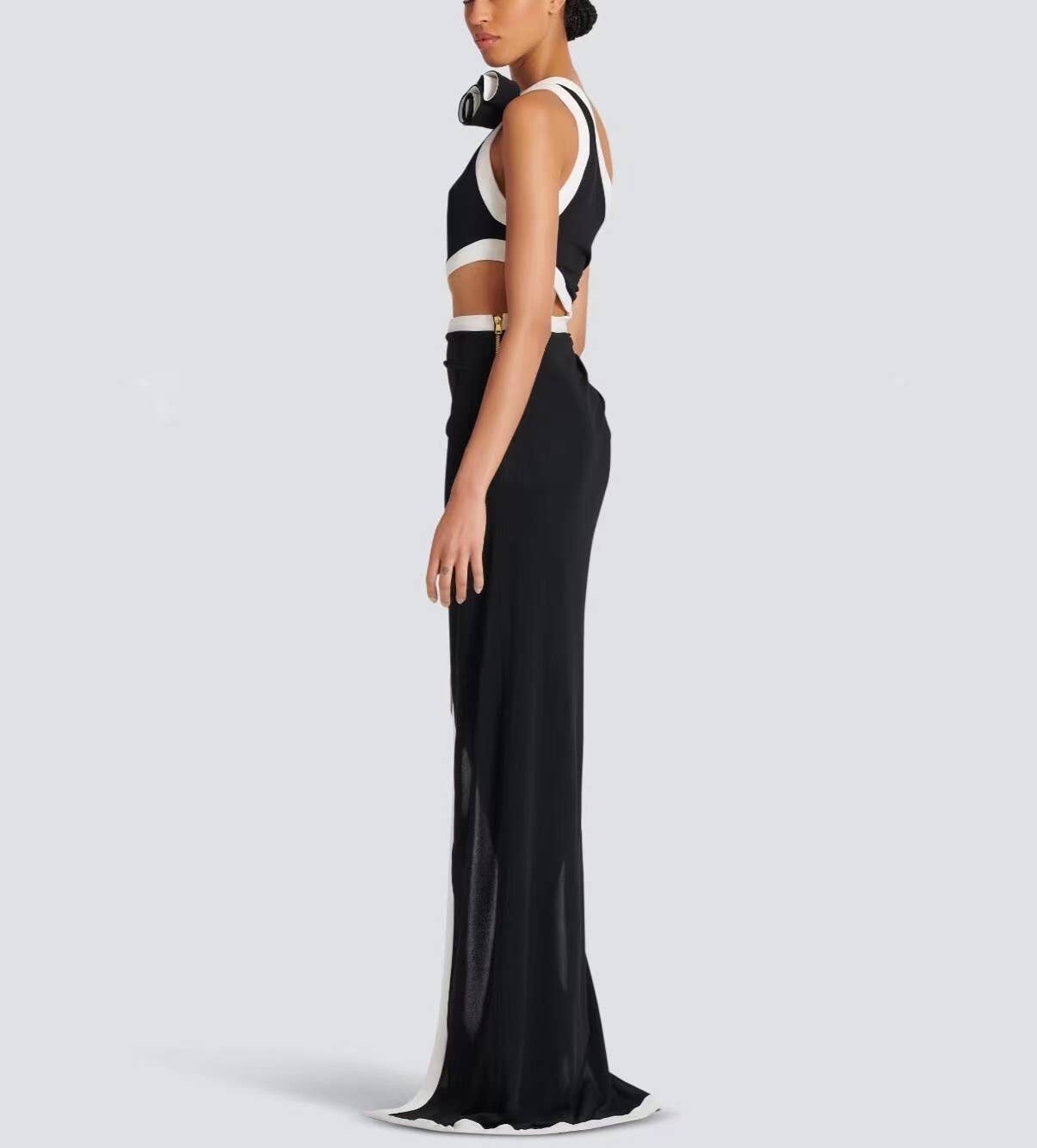 Svart DR0208 ”Svag bandageklänning med en axel - Club Chic” för wholesale på Faire2