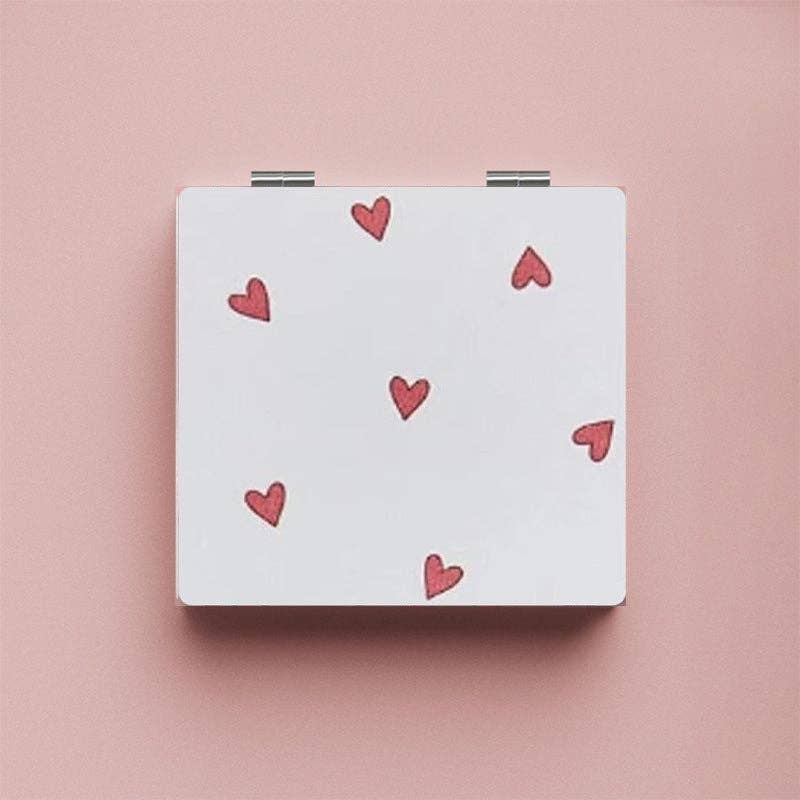 Dipped Shop - Wholesale Makeup Mirror - Love Bow Foldable Mini Makeup Mirror DP25F4042