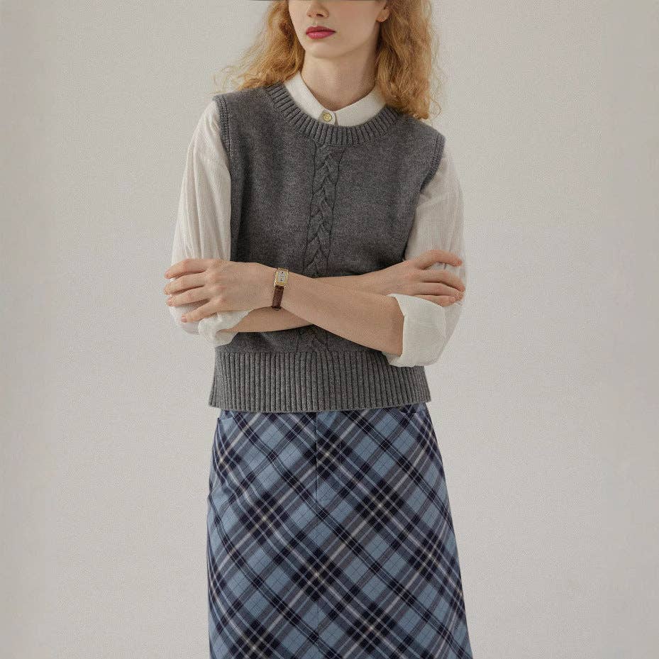 Marayn – Engroshandel Strikvest/slipover – Kvinder – Chic fransk strikvest forår/efterår lag-på-lag essentiel13