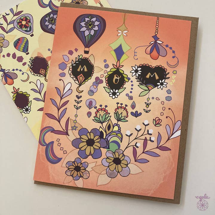 Flower Mom Card - Mors Dag Lykønskningskort, mor dejlige for engroshandel hos Cynla