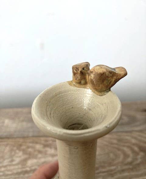 L'Officina - Vendita all'ingrosso Vasi - "Uccellini e rovi" Romantico vaso a bottiglia collo alto 4