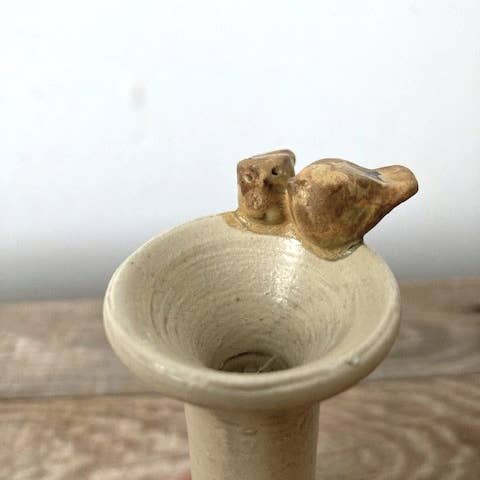 L'Officina - Vendita all'ingrosso Vasi - "Uccellini e rovi" Romantico vaso a bottiglia collo alto 4