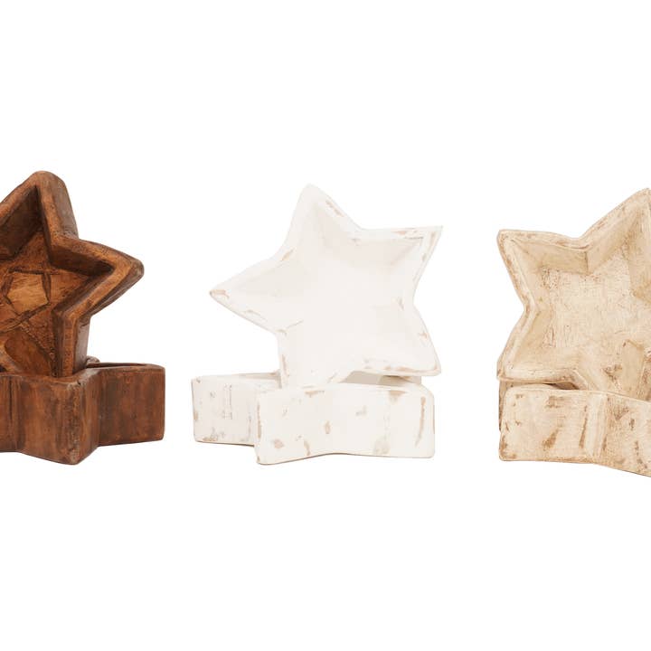 My Amigos Imports - Wholesale Candle Holder - Star Dough Bowl-Small-7x7x2 inches-Candle Ready-NEW