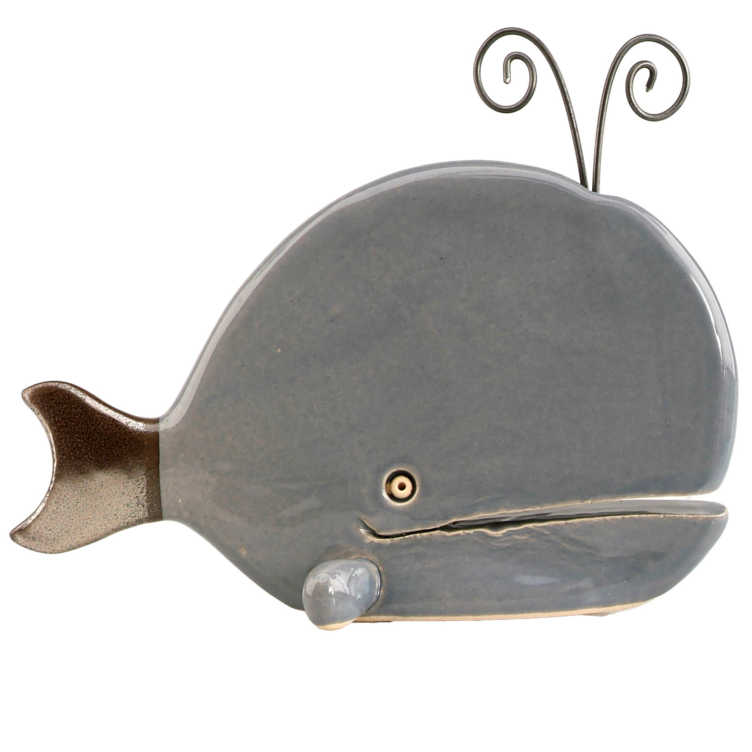Enigma Supplies - Venta al por mayor Figura decorativa - Figura de cerámica con diseño de ballena con caño1
