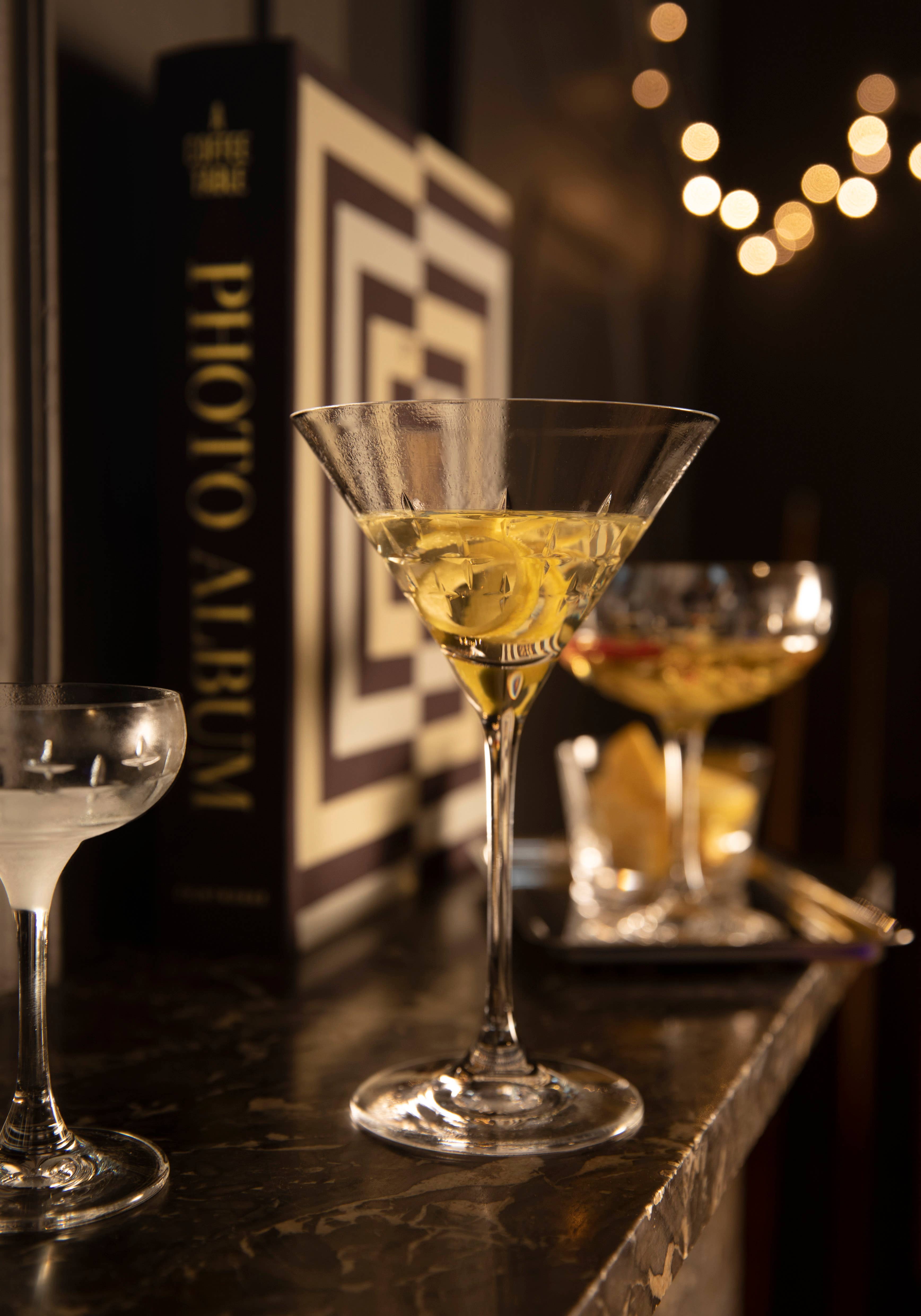 Degrenne Paris - Wholesale Cocktail/Liquor Glass - NEWPORT TWIST - GIFT BOX OF 4 MARTINI GLASSES4