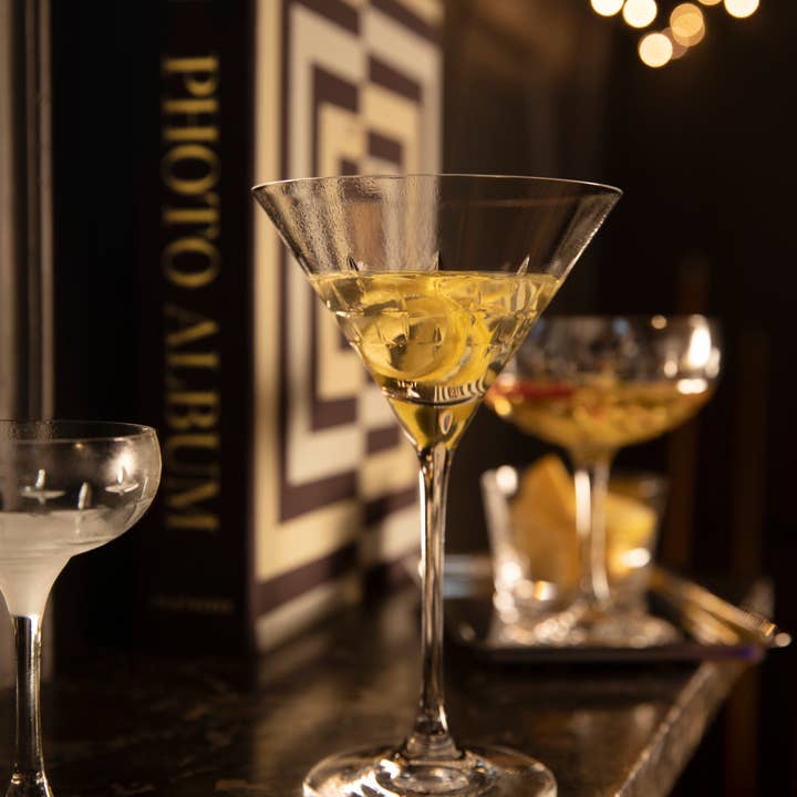 Degrenne Paris - Wholesale Cocktail/Liquor Glass - NEWPORT TWIST - GIFT BOX OF 4 MARTINI GLASSES4