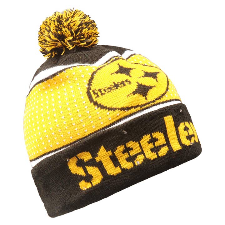 NFL Pittsburgh Steelers Big Logo Light Up Knit Hat for wholesale by Majestic Sports