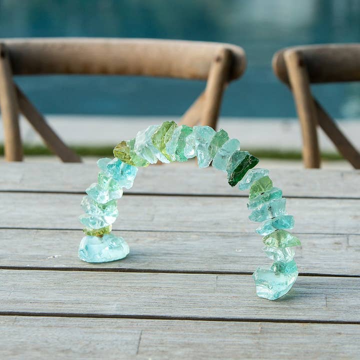 Garden Age Supply - Wholesale Outdoor Ornament/Decor - Recycled Glass Arch 12"