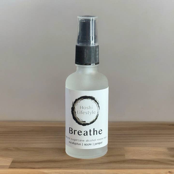 Breathe Hand Poured Room Mist - 2oz Bottle for wholesale by Hoshi Lifestyle