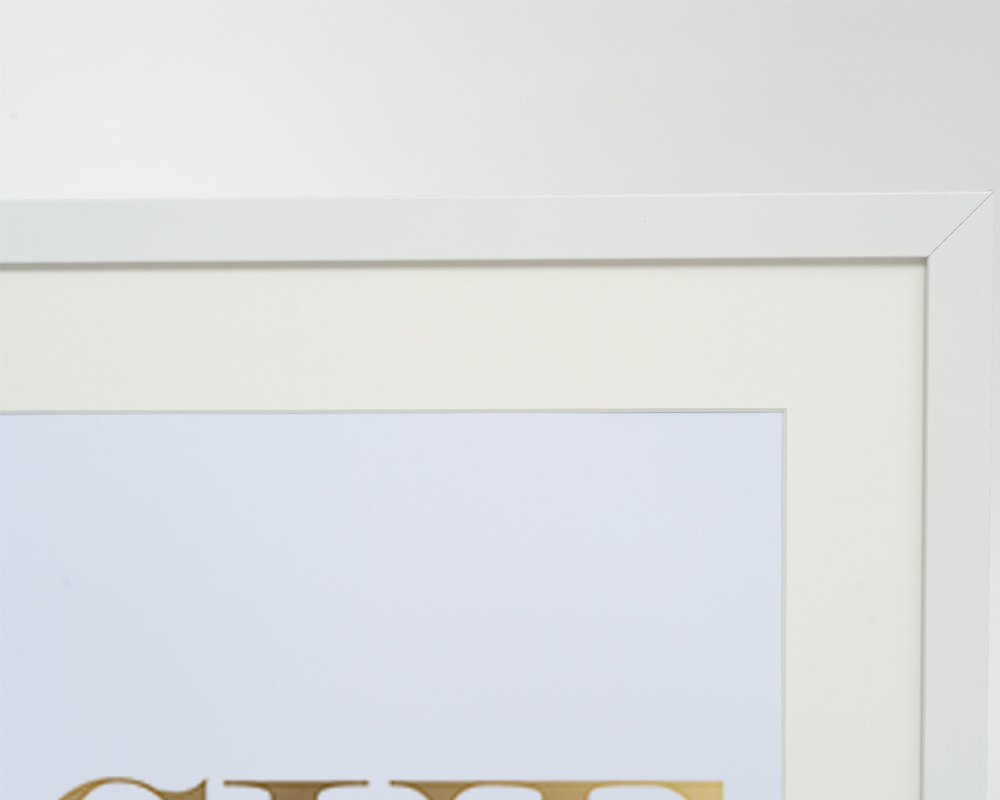 Weiss Vogue-Coverbild als Wandkunstdruck mit Rahmen für den Großhandel auf Faire6