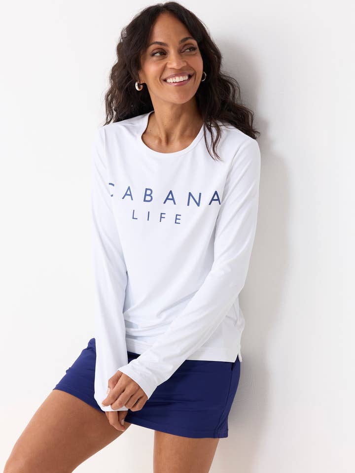 White Solid Unisex L/S Tee Shirt (881-CC-1948) for wholesale by Cabana Life