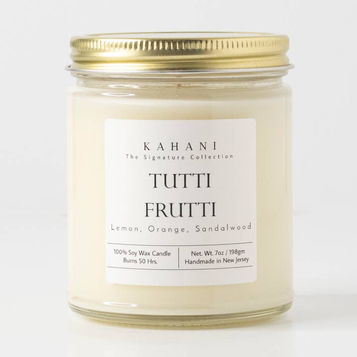 Kahani - Wholesale Jar/Filled Candle - Tutti Frutti | Lemon, Orange, Sandalwood0