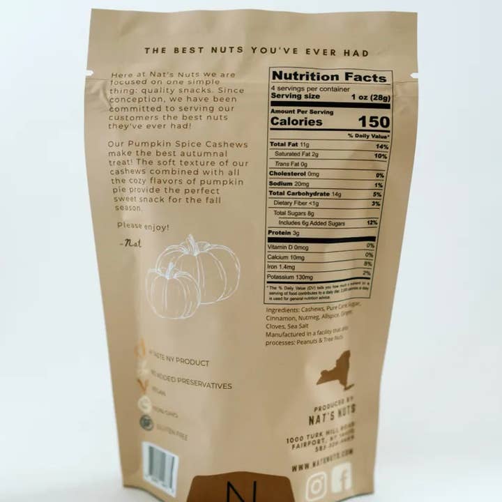 3D Enterprise - Wholesale Nuts - Nat's Nuts - Pumpkin Spice Cashews - (12 Ct. / Case)1