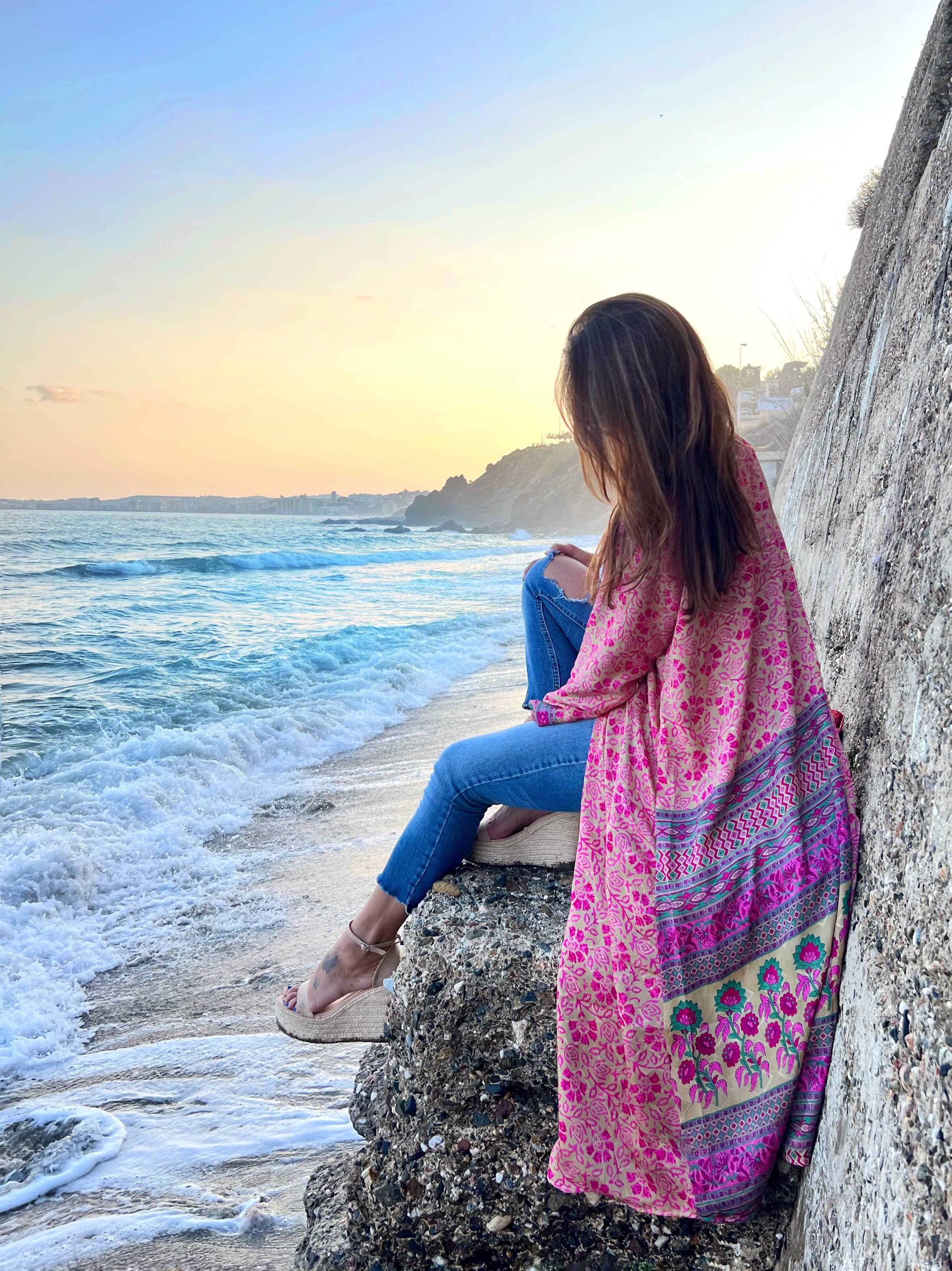 Kinomy - Wholesale Kimono - Women's - Varied reversible long kimonos (118 cm) Pack 20, boho.3