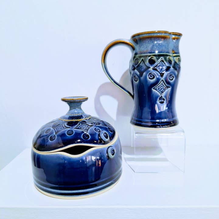 Plays in Mud Pottery - Wholesale Pitcher - Cream and Sugar Set Handmade Stoneware Made to Order10