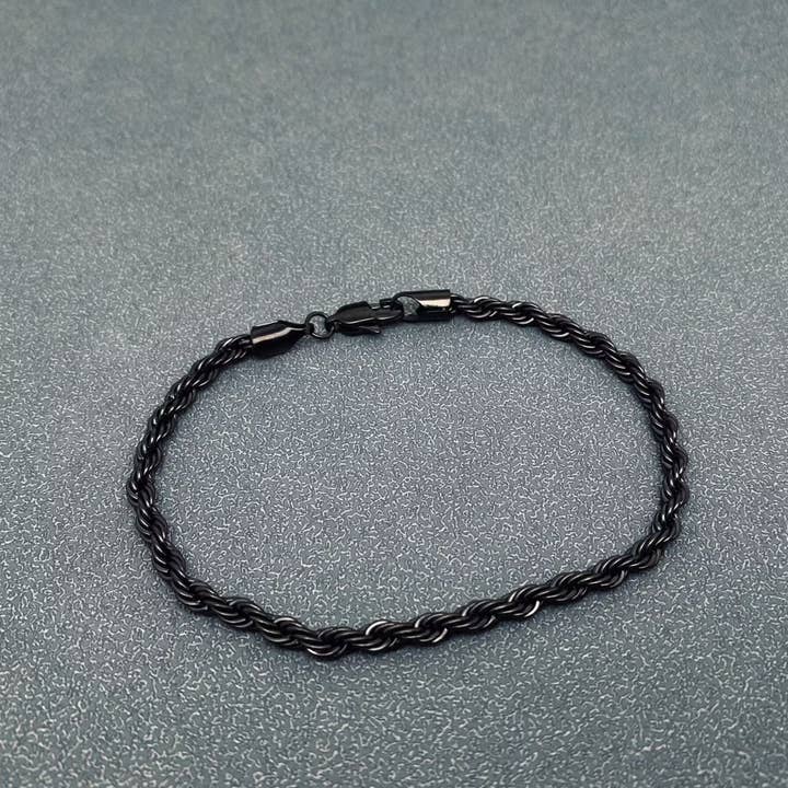 Mio Queena - Wholesale Link & Chain Bracelet - 18K Gold-plated Twist Chain Stainless Steel Bracelet - MJ/BC4