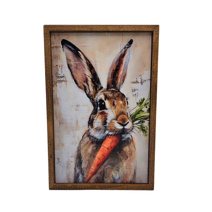 Home Accents By Driftless - Wholesale Sign - Spring Easter Bunny - Abstract Home Decor Wall Art