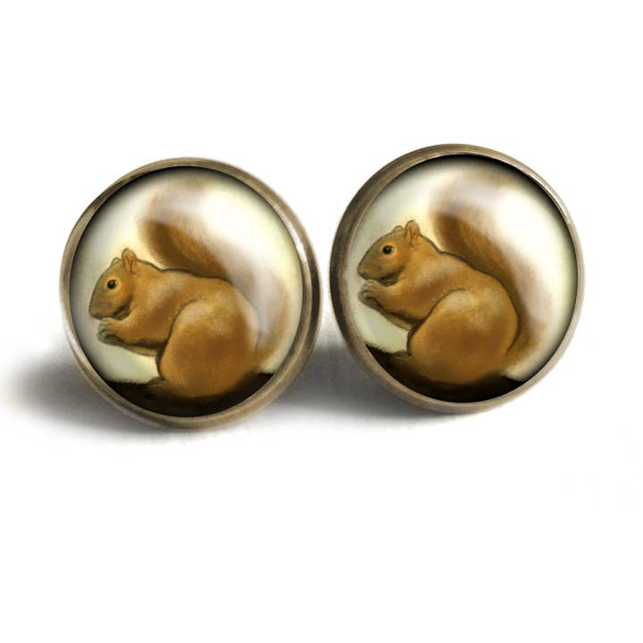 Squirrel Stud Earrings for wholesale by The Divine Iguana