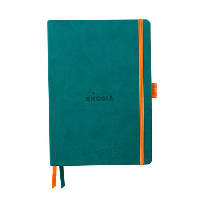 Rhodiarama Goalbook Softcover Bullet Journal A5 Dot Grid Peacock for wholesale by Carte Blanche