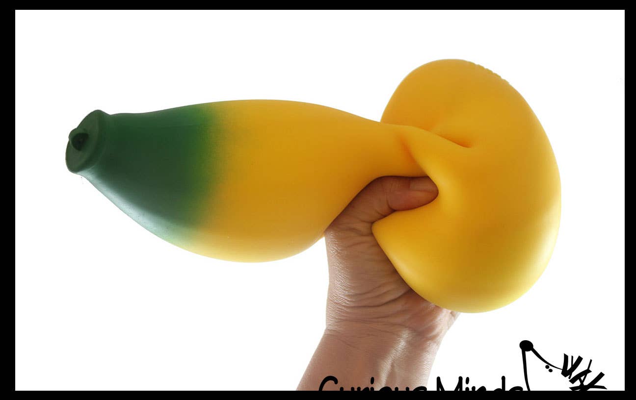 Curious Minds Toys - Vendita all'ingrosso Giocattolo squishy - Bambini e neonati - Jumbo Doh Banana Frutto Morbido Ripieno di Soffice Fluff da Stringere Squishy3