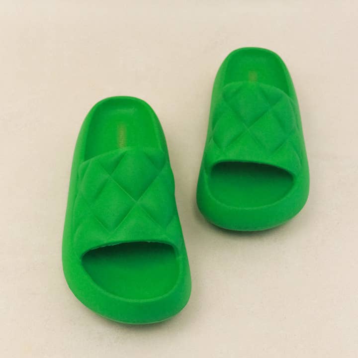 CUSHION FOR PUSHING - Quilted Platform Slides for wholesale by Lemonade Shoes