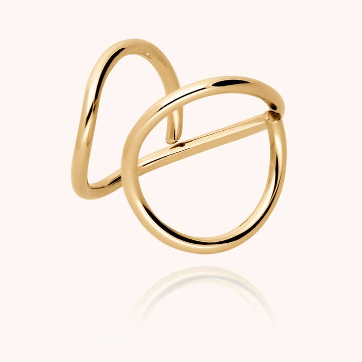 O Outline Ring - 14k gul guld fyldt for engroshandel hos Atelier Paulin US