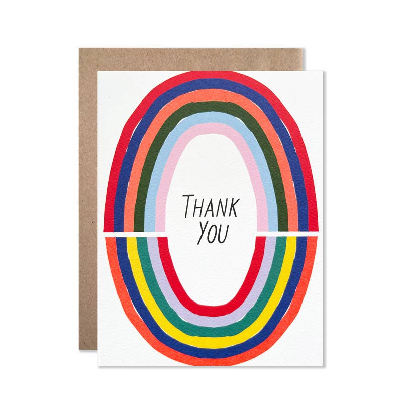 Hartland Cards – wholesale Thank you card – Thank you Rainbow Arches Set of 8