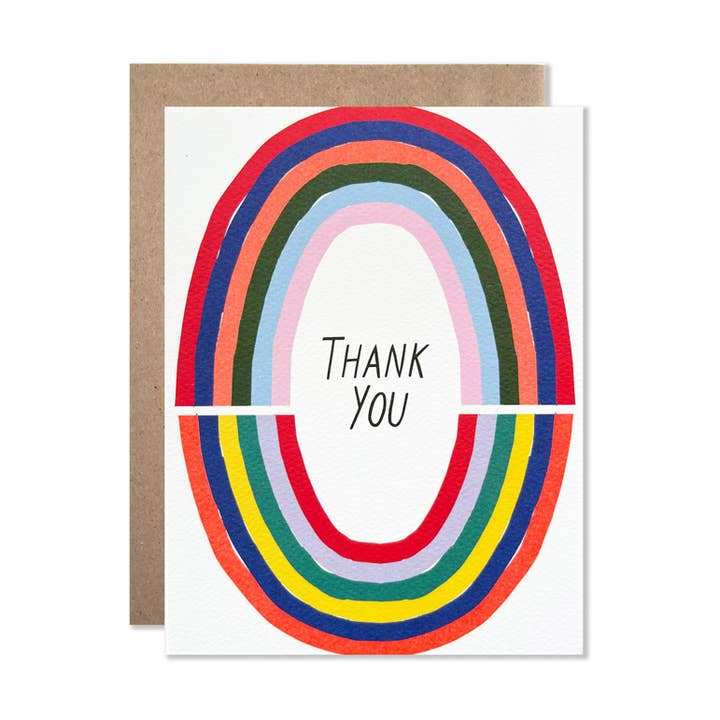 Hartland Cards – wholesale Thank you card – Thank you Rainbow Arches Set of 80