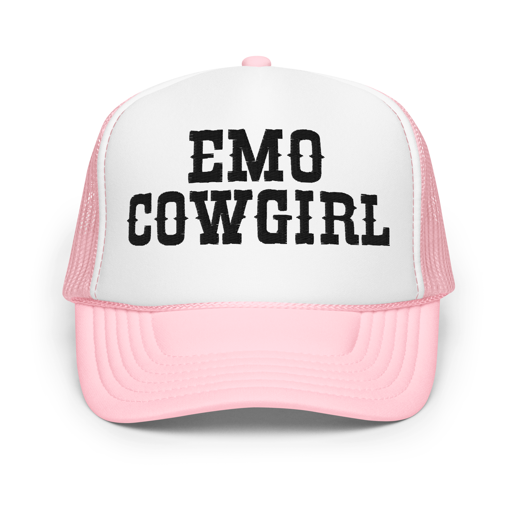 Goth Cloth Co. - Wholesale Trucker Hat - Women's - Emo Cowgirl Embroidered Foam Trucker Hat23