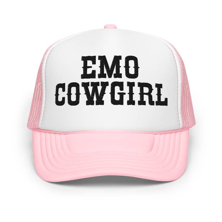 Goth Cloth Co. - Wholesale Trucker Hat - Women's - Emo Cowgirl Embroidered Foam Trucker Hat23
