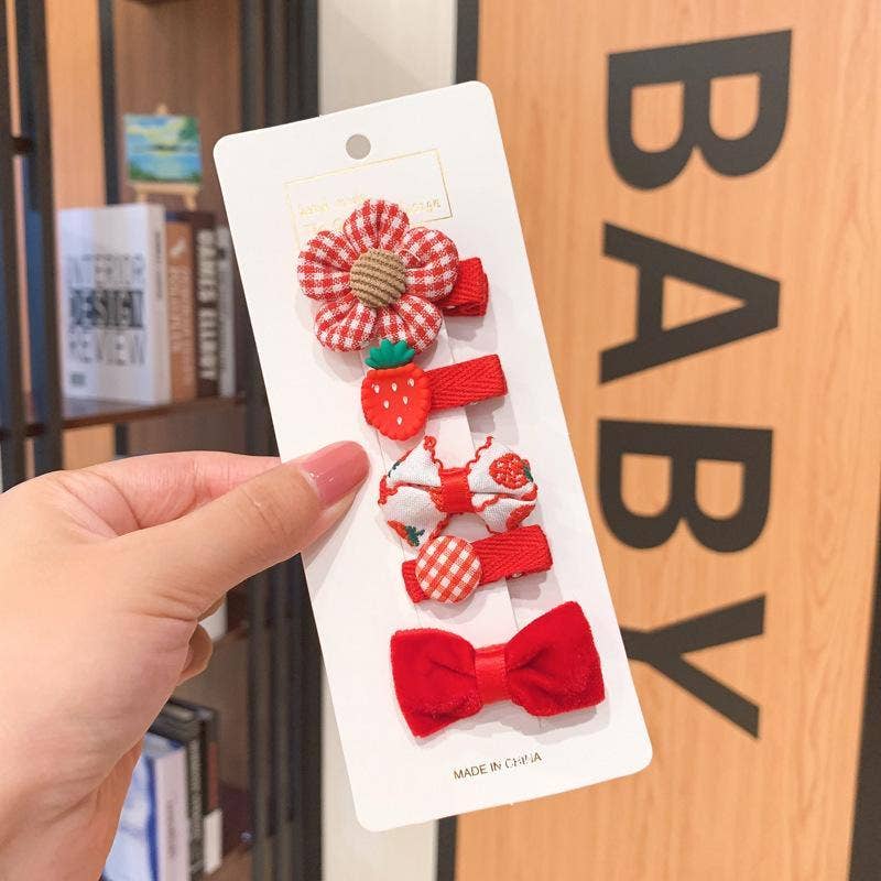 KiddieKickz - Vente Ensemble d'accessoires pour cheveux – enfant - Set de barrettes pour enfants en tissu0