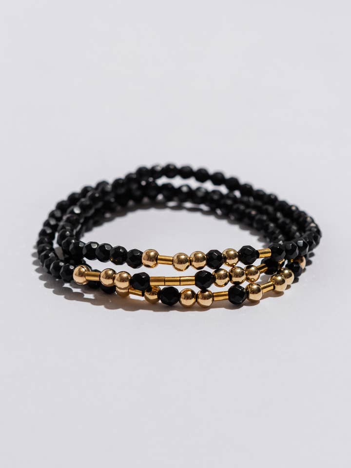 Let Love Rule Wired Triple Stack for wholesale by Narrative Jewelry
