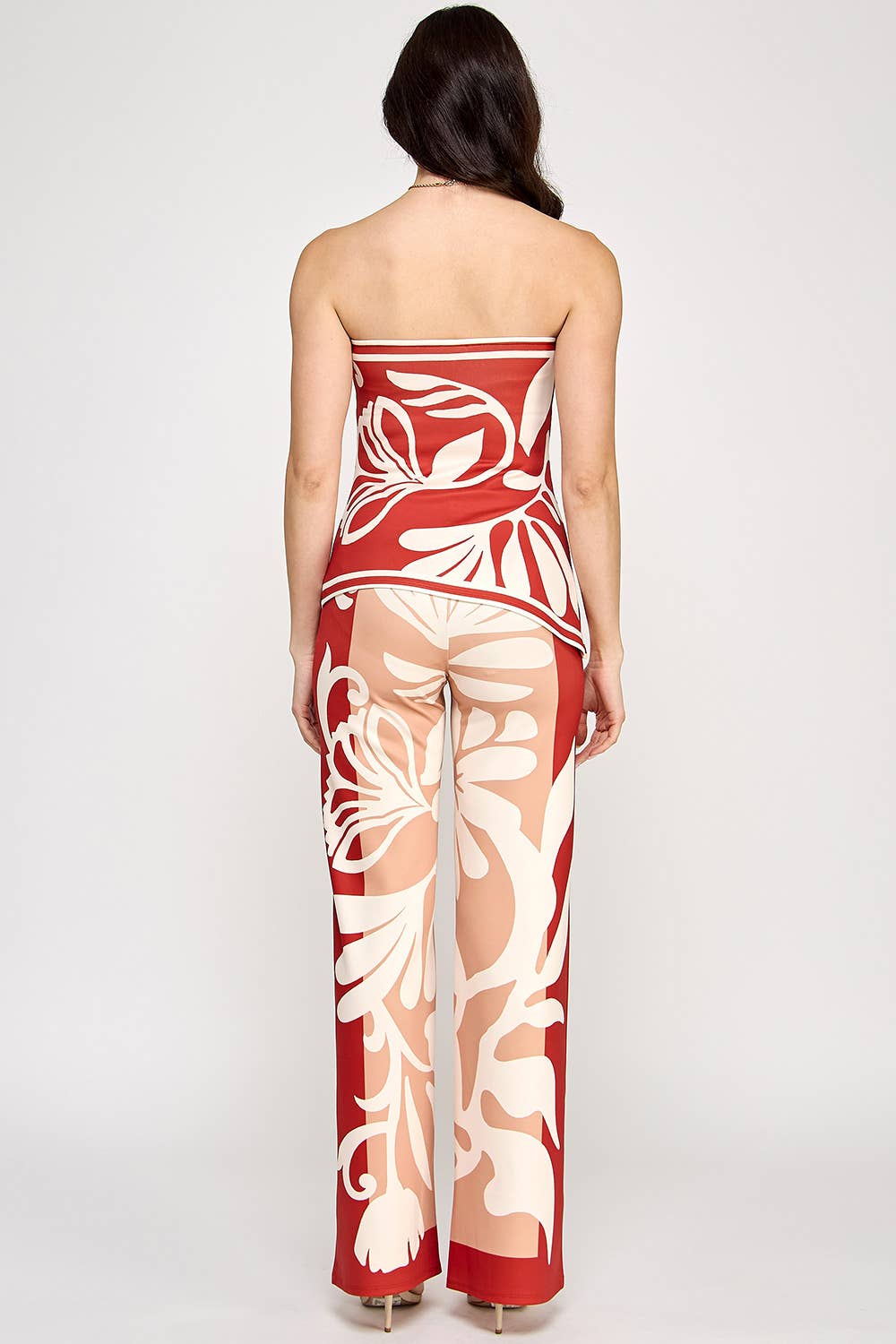 Her Bottari - Wholesale Top & Pant Set (NOT Loungewear) - Women's - BT6183-SET_Elastic Strapless Tube Top & Pants Set10