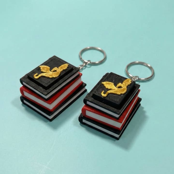 3D Printed Fidget Clicker Keychain Book Themed for wholesale by Dahlia Rose Co