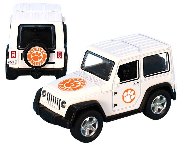 Jenkins Enterprises - Wholesale Toy Car/Truck - Kids - Clemson Tigers Toy Truck Atv Pull Back Wht 12Dp