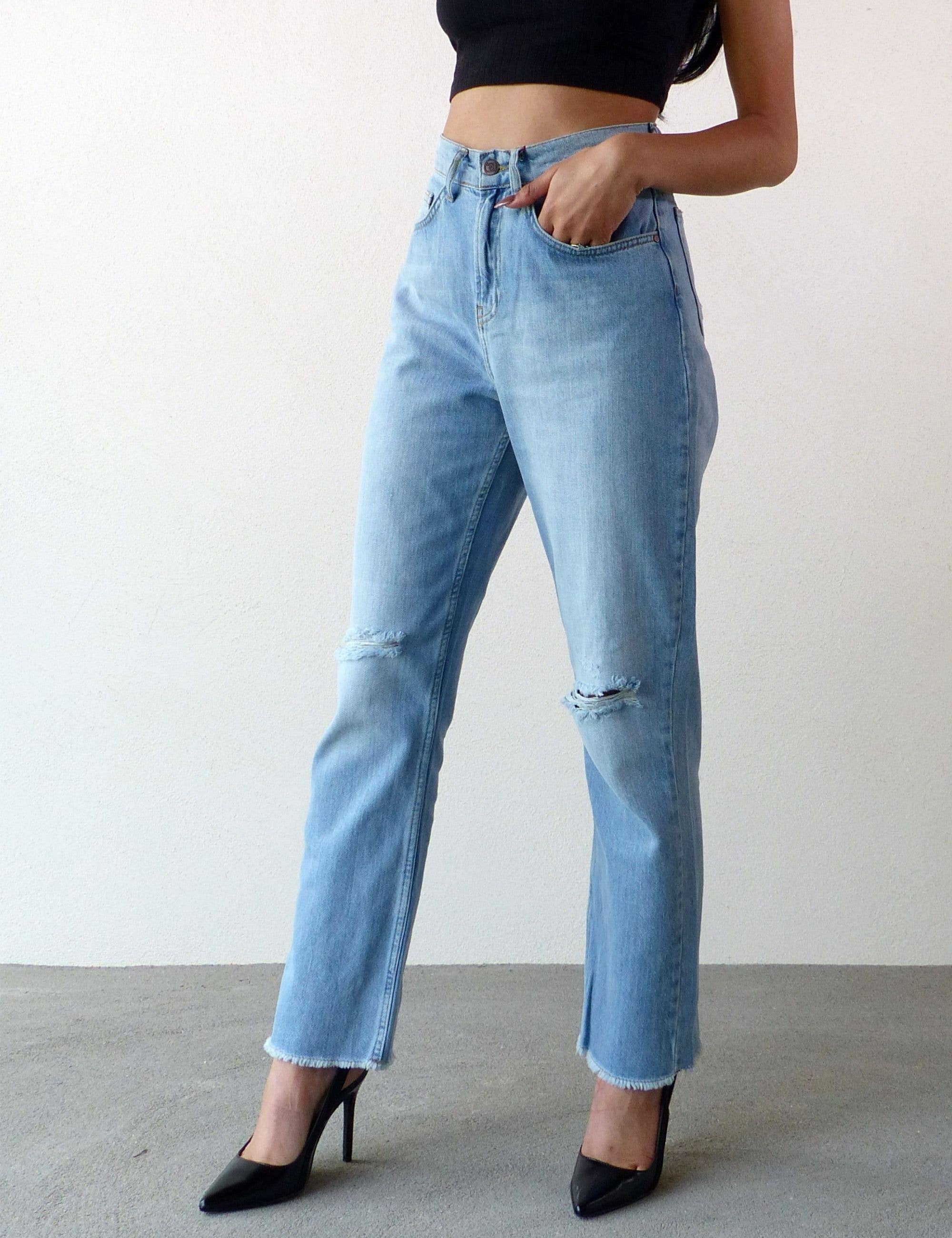 SPONTANÉ - Wholesale Jeans - Women's - Jean Flare - High Waist - loose jeans3