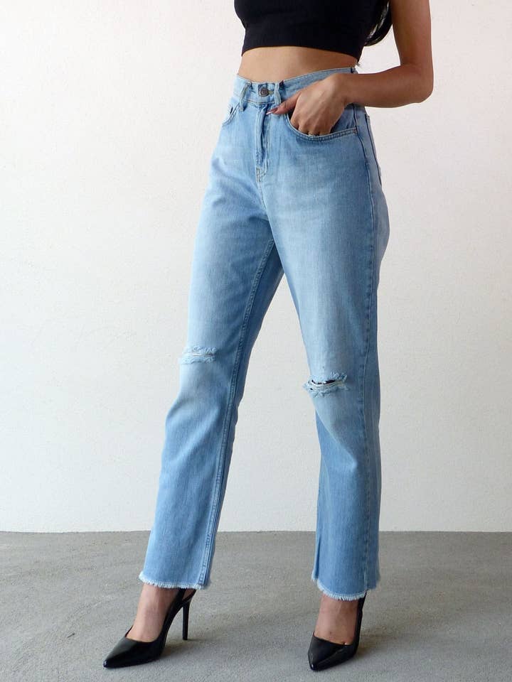 SPONTANÉ - Wholesale Jeans - Women's - Jean Flare - High Waist - loose jeans3