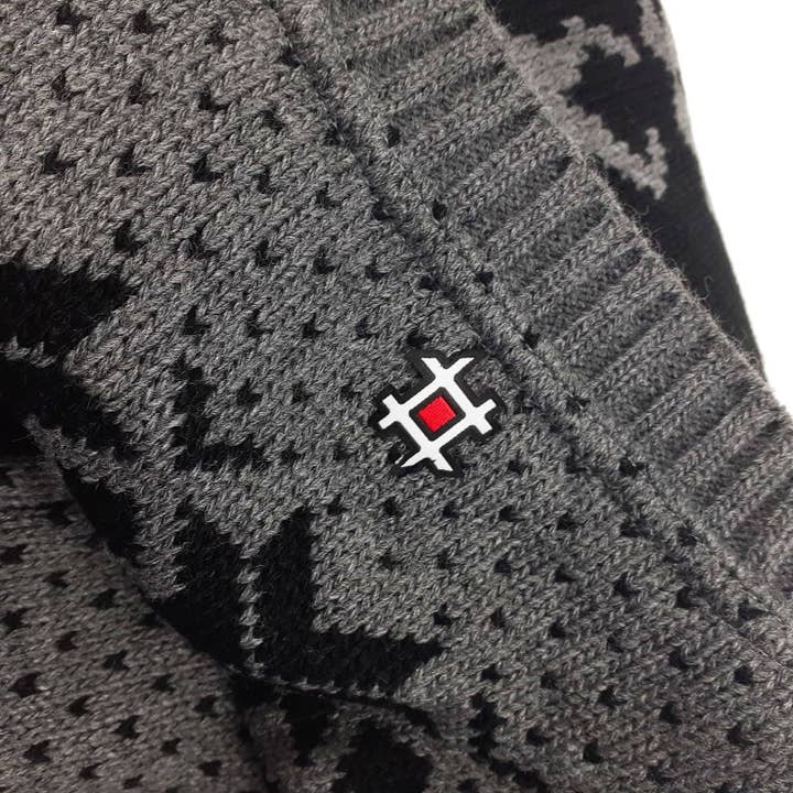 #MAISENZA - Wholesale Knit Sweater - Men's - Bianco/ Grigio Natale1