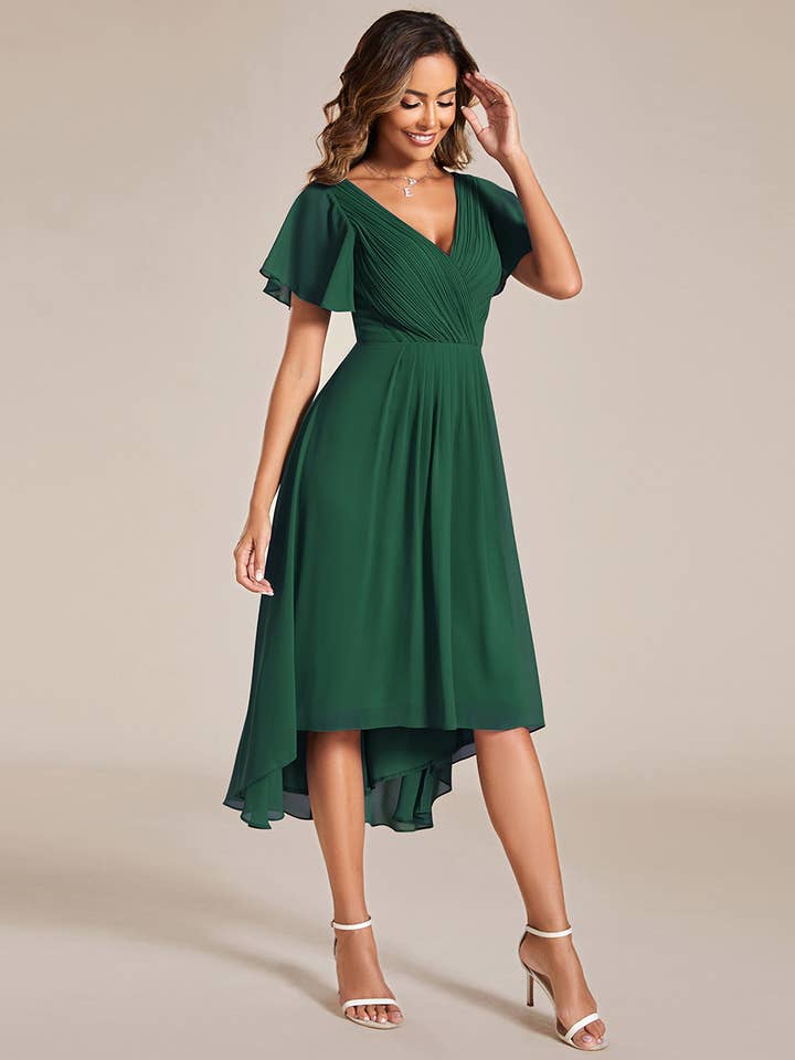 Ever-Pretty - Wholesale Dress - Women's - Pleated Ruffles Chiffon Wedding Guest Dresses