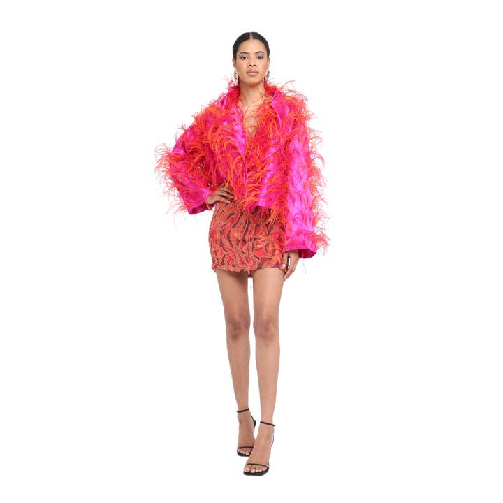 Veste Cropped Dami Feather pour la vente par Onalaja