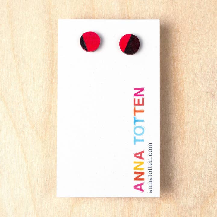 Circle Micro Stud Earrings for wholesale by Anna Totten