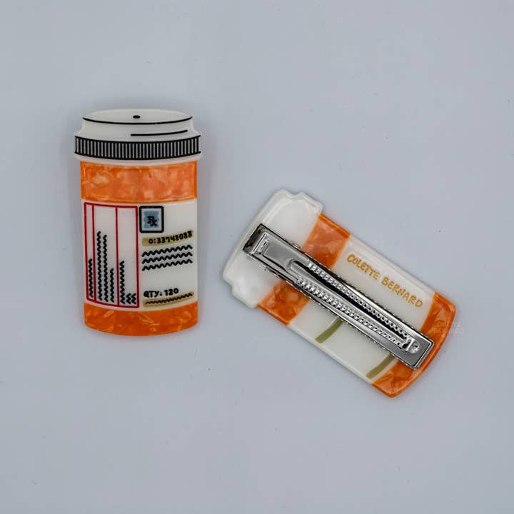 COLETTE BERNARD - Wholesale Hair Clip - Women's - Prescription Bottle Hair Clip1
