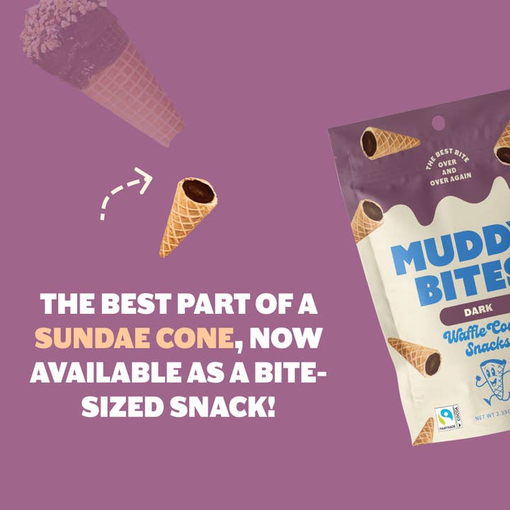 Muddy Bites - Wholesale Cookie - Dark Waffle Cones Snacks